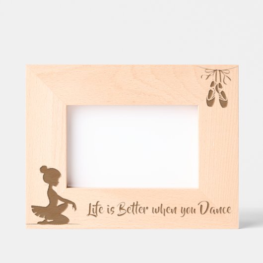 Het leven is beter als je danst gegraveerde lijstjes (Voorkant)