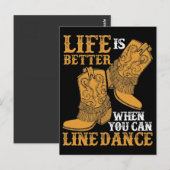 Het leven is beter als je een dansje kunt houden briefkaart (Voorkant / Achterkant)