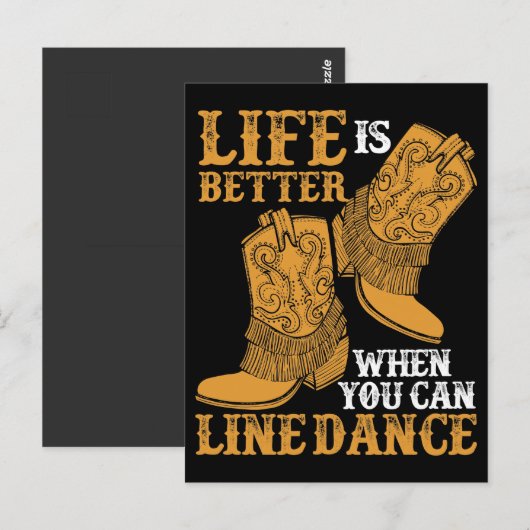 Het leven is beter als je een dansje kunt houden briefkaart (Voorkant / Achterkant)