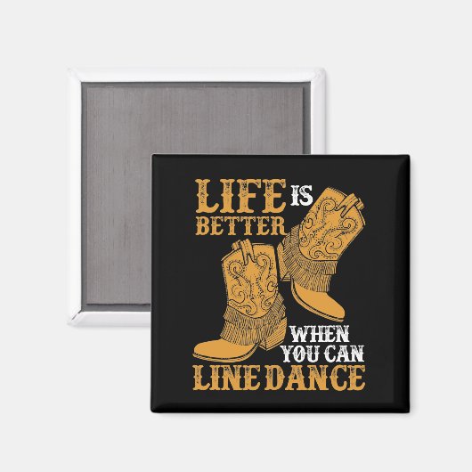 Het leven is beter als je een dansje kunt houden magneet (Voorkant / Achterkant)