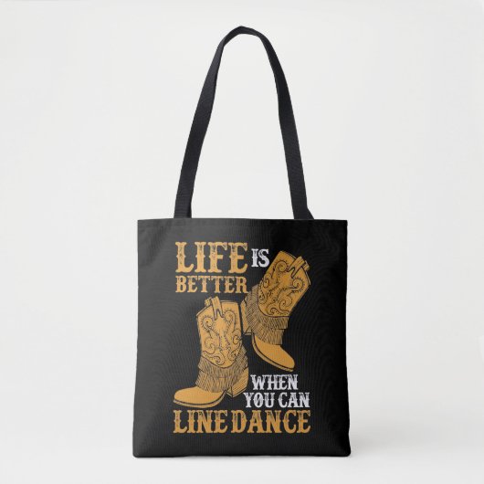 Het leven is beter als je een dansje kunt houden tote bag (Voorkant)