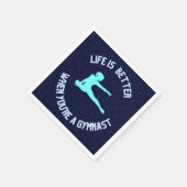 Het leven is beter als je een gymnast bent servet (Hoek)