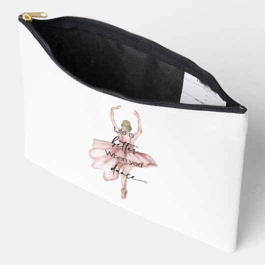 Het leven is beter als je een roze ballerina danst etui (Open)