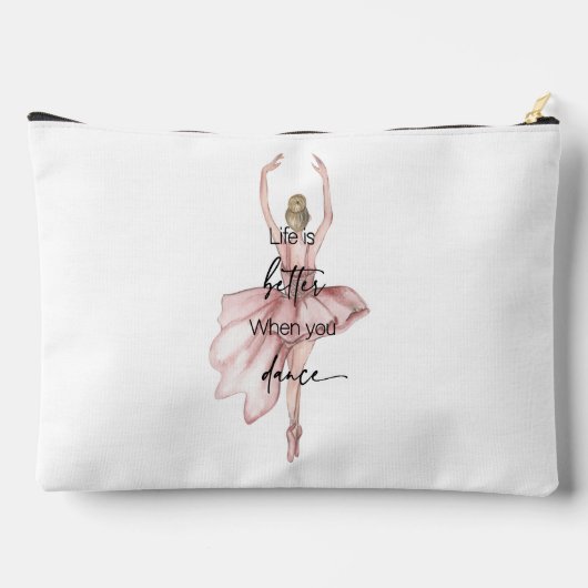 Het leven is beter als je een roze ballerina danst etui (Achterkant)