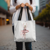 Het leven is beter als je een roze ballerina danst tote bag