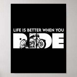 Het leven is beter als je fietser grappig rijden Q Poster