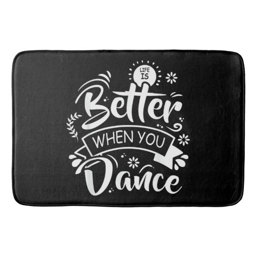 Het leven is beter als je grappig danst Danser Badmat (Voorkant)