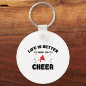 Het leven is beter als je grappige Cheerlead noemt Sleutelhanger (Voorkant)