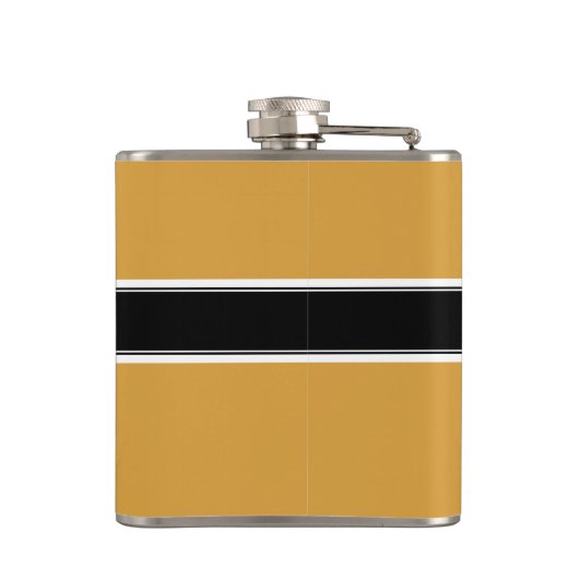 Het leven is beter als je het golfing Monogram gee Heupfles (Achterkant)