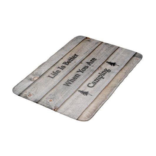 Het leven is beter als je kampt badmat (Gekanteld)