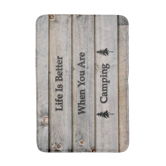 Het leven is beter als je kampt badmat (Voorkant Verticaal)