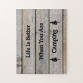 Het leven is beter als je kampt legpuzzel (Verticaal)