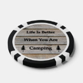 Het leven is beter als je kampt pokerchips (Enkel)