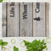 Het leven is beter als je kampt theedoek (Gevouwen)