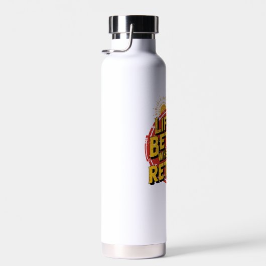 Het leven is beter als je met pensioen bent waterfles (Rechts)