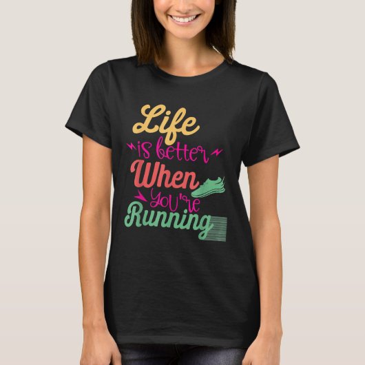 Het leven is beter als je Motivatie QU draait T-shirt (Voorkant)