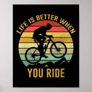 Het Leven Is Beter Als Je Mountainbike Rijdt Vinta Poster