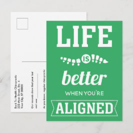 Het leven is beter als je op één lijn bent briefkaart