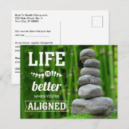 Het leven is beter als je op één lijn zit met Zen  Briefkaart