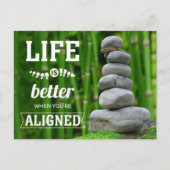 Het leven is beter als je op één lijn zit met Zen  Briefkaart (Voorkant)