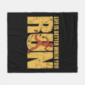 Het leven is beter als je rent - Runner Girl Fleece Deken (Voorkant (Horizontaal))