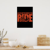 Het leven is beter als je rijdt - fietsen poster (Keuken)