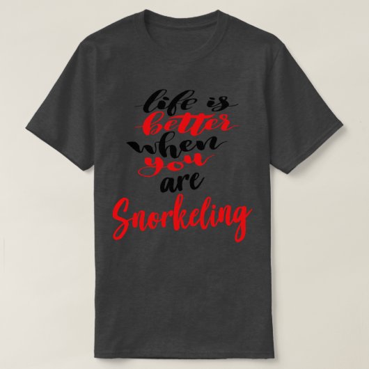 Het leven is beter als je snorkelt 3 t-shirt (Design voorkant)