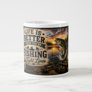 Het Leven Is Beter Als Je Vist – Bass Design Grote Koffiekop