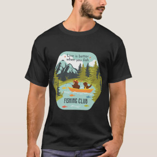 Het leven is beter als je vist - Visclub T-shirt