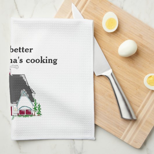 Het leven is beter als oma's koken theedoek (Quarter Fold)