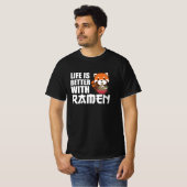 Het leven is beter als Ramen Red Panda Ramen T-shirt (Voorkant volledig)