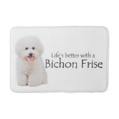 Het leven is beter Bichon Bath Mat (Voorkant)