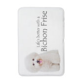 Het leven is beter Bichon Bath Mat (Voorkant Verticaal)