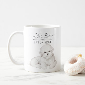 Het leven is beter Bichon Frise Koffiemok