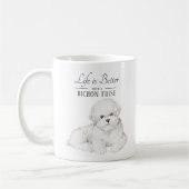 Het leven is beter Bichon Frise Koffiemok (Links)