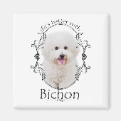 Het leven is beter Bichon Magnet (Voorkant)
