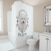 Het leven is beter Bichon Shower Curtain Douchegordijn (In situ)