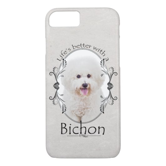 Het leven is beter Bichon Smartphone-Hoesje Case-Mate iPhone Case (Achterkant)