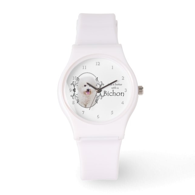 Het leven is beter Bichon Watch Horloge (Voorkant)