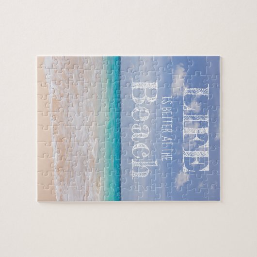 Het leven is beter bij de Beach Jigzaag Puzzle Legpuzzel (Horizontaal)