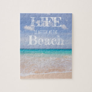 Het leven is beter bij de Beach Jigzaag Puzzle Legpuzzel