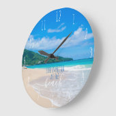 Het leven is beter bij de Beach Large Clock Grote Klok (Hoek)