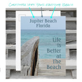 Het leven is beter bij de Beach Photographic Seash Briefkaart