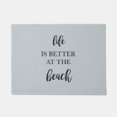 Het leven is beter bij de Beach Vloermat Deurmat (Voorkant)