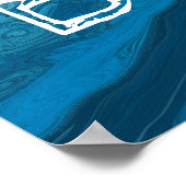 Het leven is beter bij de beste moderne kustbestem poster (Hoek)