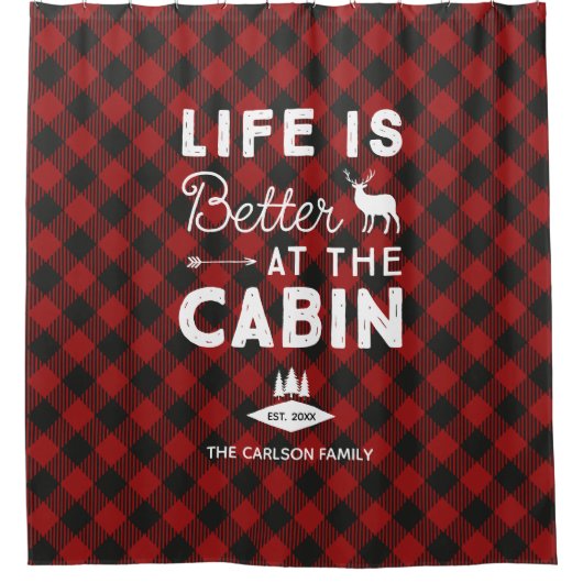 Het leven is beter bij de buffelbekleding van de C Douchegordijn (Voorkant)
