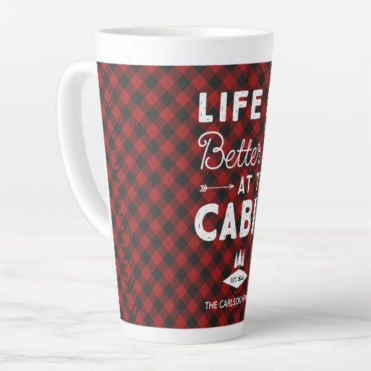 Het leven is beter bij de buffelbekleding van de C Latte Mok (Linkerhoek)