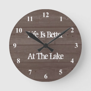 Het leven is beter bij de klok van de houthandwand