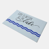 Het leven is beter bij de Lake Door Mat Vakantie (Schuin)