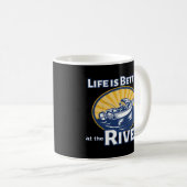 Het leven is beter bij de rivier koffiemok (Voorkant rechts)